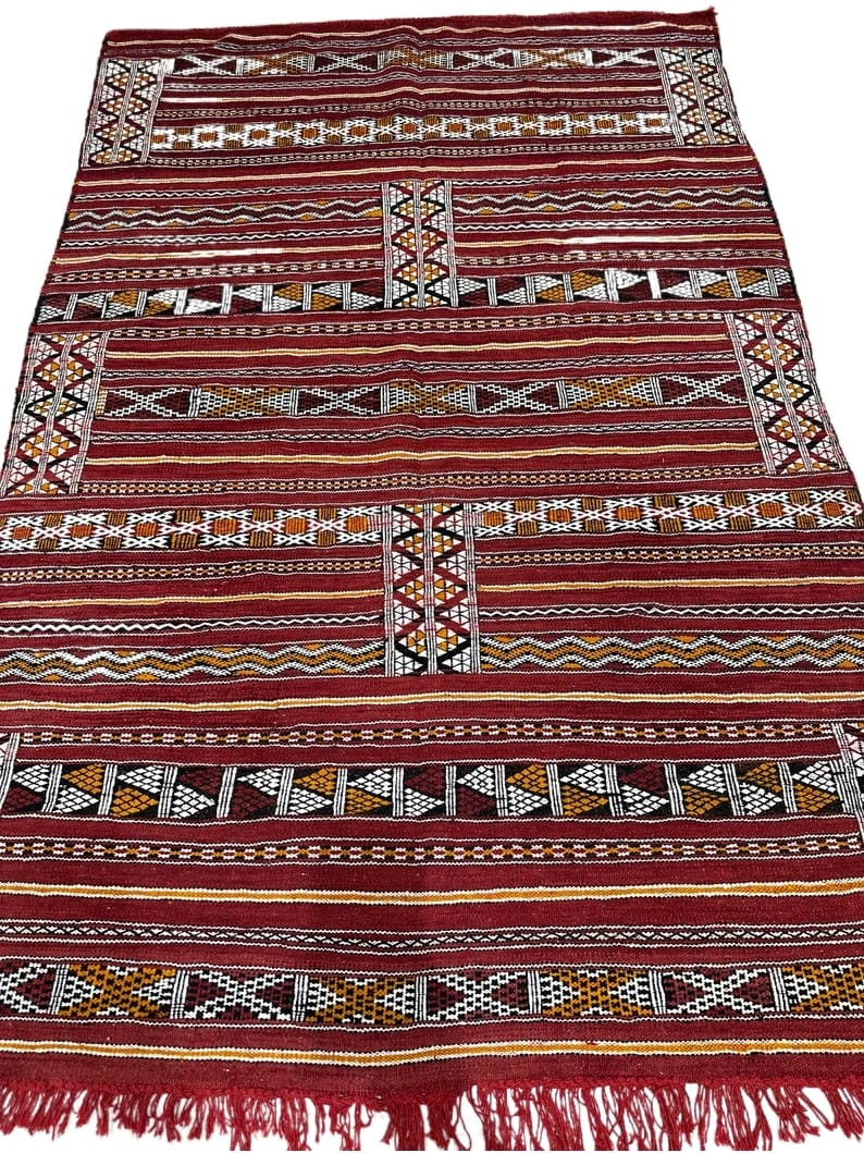 Item Headline Moroccan  Pure Wool Rug, Berber Kilim Rug